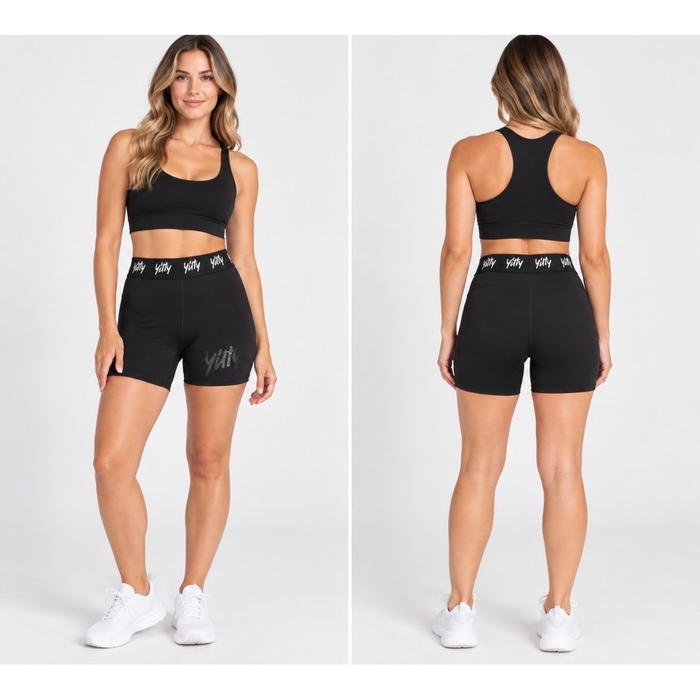 Yitty Major Label Shaping High Waist Short Black Large NWT Compression Shorts L